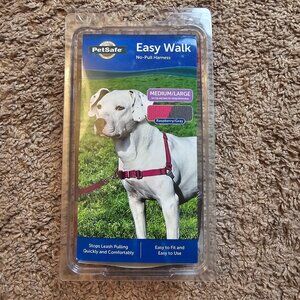 PetSafe Easy Walk No Pull Dog Harness Rasberry/Gray Size Med/Large 40 to 65 lbs